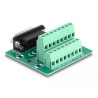 Delock D-Sub 15 Pin Stecker zu Terminalblock für Hutschiene
