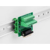 Delock D-Sub 15 Pin Stecker zu Terminalblock für Hutschiene