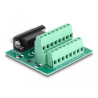 Delock D-Sub 15 Pin Buchse zu 16 Pin Terminalblock für Hutschiene