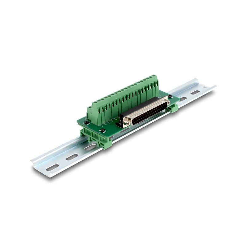 Delock D-Sub 37 Pin Stecker zu Terminalblock für Hutschiene