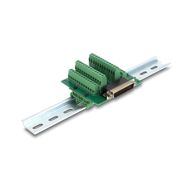 Delock D-Sub HD 44 Pin Stecker zu Terminalblock für Hutschiene