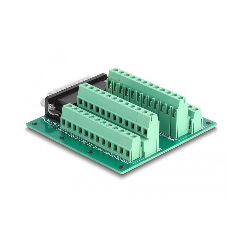 Delock D-Sub HD 44 Pin Stecker zu Terminalblock für Hutschiene