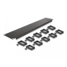 Delock 19″ Kabelmanagement Rangierpanel mit 10 Kunststoffbügel 2 HE schwarz