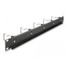 Delock 19″ Kabelmanagement Rangierpanel mit 5 Metallbügel 1 HE schwarz