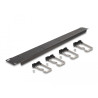 Delock 19″ Kabelmanagement Rangierpanel mit 5 Metallbügel 1 HE schwarz