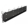 Delock 19″ Kabelmanagement Rangierpanel mit 10 Metallbügel 2 HE schwarz