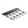 Delock 19″ Kabelmanagement Rangierpanel mit 10 Metallbügel 2 HE schwarz