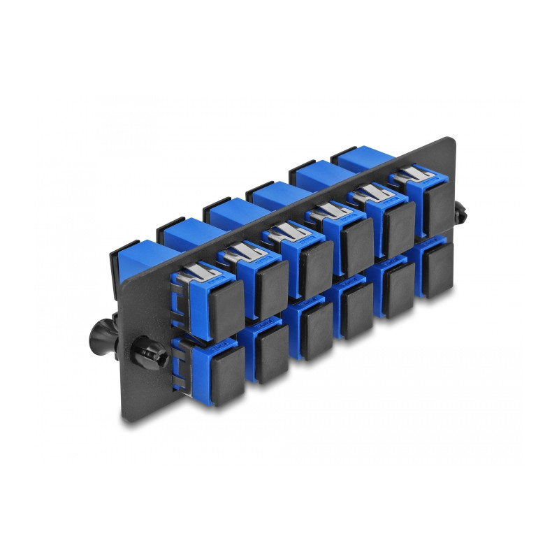 Delock LWL Adapter Panel SC Simplex UPC 12 Port blau