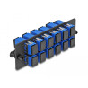 Delock LWL Adapter Panel SC Simplex UPC 12 Port blau
