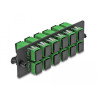 Delock LWL Adapter Panel SC Simplex APC 12 Port grün