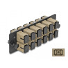 Delock LWL Adapter Panel SC Simplex OM1 / OM2 12 Port beige