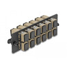Delock LWL Adapter Panel SC Simplex OM1 / OM2 12 Port beige