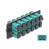 Delock LWL Adapter Panel SC Simplex OM4 12 Port aqua