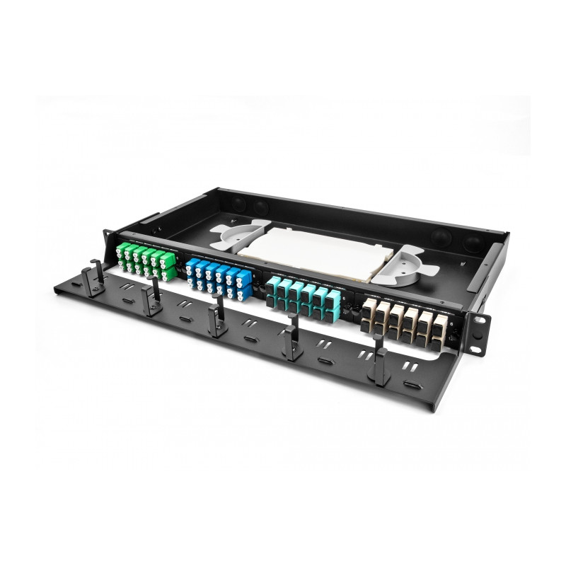 Delock LWL Adapter Panel SC Simplex OM4 12 Port aqua