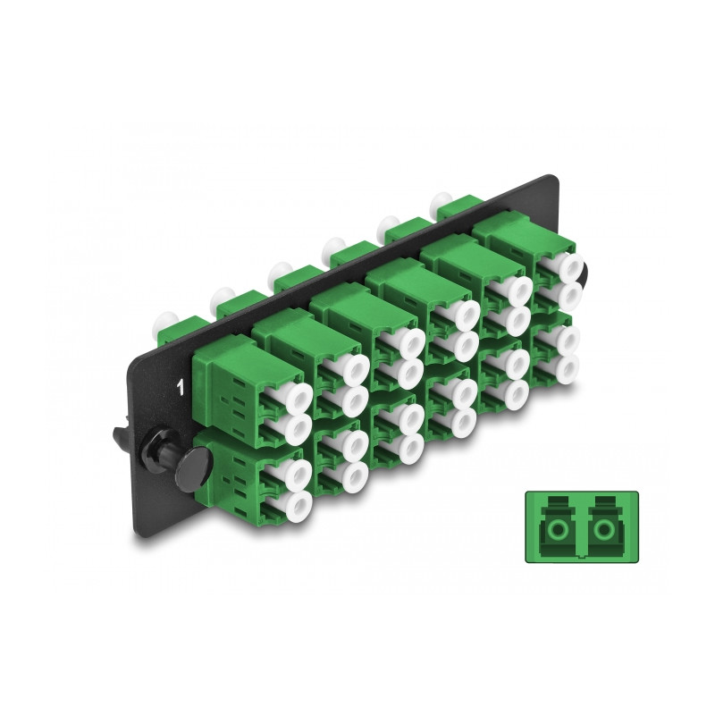 Delock LWL Adapter Panel LC Duplex APC 12 Port grün