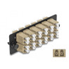 Delock LWL Adapter Panel LC Duplex OM1 / OM2 12 Port beige