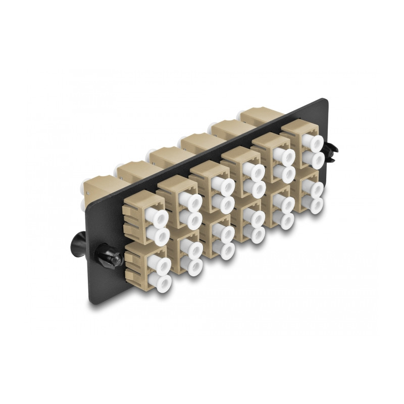 Delock LWL Adapter Panel LC Duplex OM1 / OM2 12 Port beige