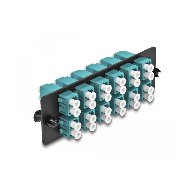 Delock LWL Adapter Panel LC Duplex OM4 12 Port aqua