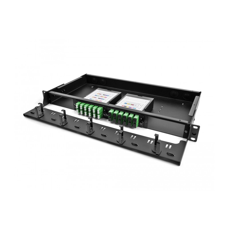 Delock LWL HD (High Density) Kassette MPO Stecker zu 12 x LC Duplex Buchse, 24 Fasern, Singlemode, Polarität A, 9/125 µm