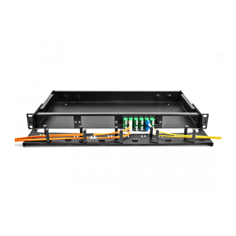 Delock 19″ LWL Rangierpanel 1 HE schwarz