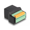 Delock RJ45 Buchse zu Terminalblock mit Drucktaster Adapter