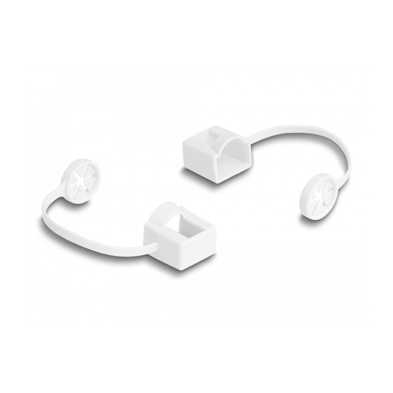 Delock Staubschutz für RJ45 Stecker mit Befestigungsclip 50er Set farbig