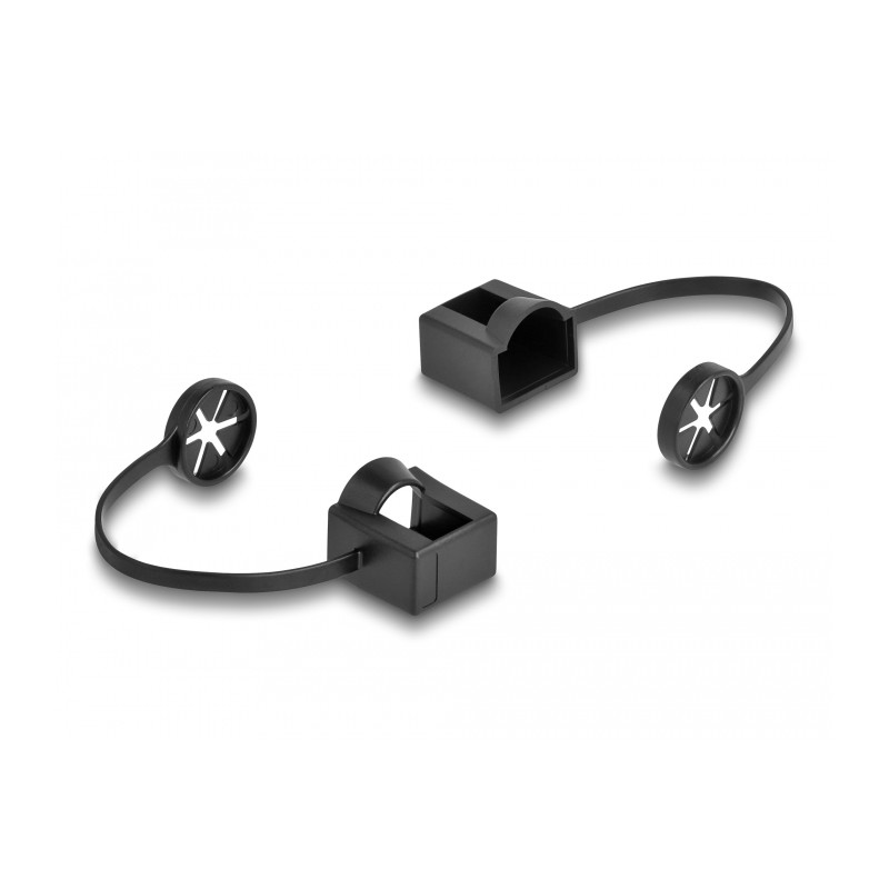 Delock Staubschutz für RJ45 Stecker mit Befestigungsclip 50er Set farbig