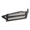 Delock 19″ Keystone Patchpanel 48 Port mit Entlastungsschiene 2 HE gewinkelt schwarz