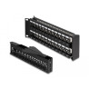 Delock 19″ Keystone Patchpanel 48 Port mit Entlastungsschiene 2 HE gewinkelt schwarz