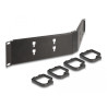 Delock 19″ Kabelmanagement Rangierpanel mit 4 Bügeln 2 HE gewinkelt schwarz