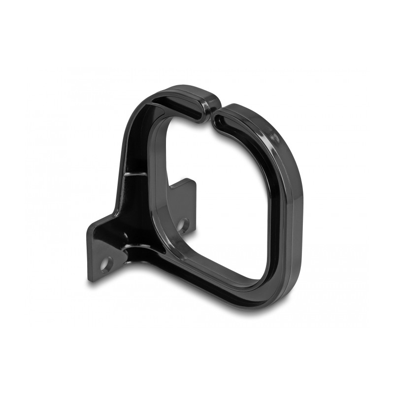 Delock Kabelbügel 83 x 60 mm mit Montageplatte schwarz