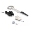 Delock RJ45 Modularer Stecker Cat.6A verschließbar 10er Set