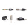 Delock RJ50 Modularer Stecker Cat.5e mit Knickschutztülle 25er Set