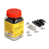 Delock RJ45 Modularer Stecker mit Zugentlastung Cat.6A und robuster Knickschutztülle 25er Set