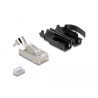 Delock RJ45 Modularer Stecker mit Zugentlastung Cat.6A und robuster Knickschutztülle 25er Set