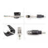 Delock RJ45 Modularer Stecker mit Zugentlastung Cat.6A und robuster Knickschutztülle 25er Set