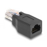 Delock Adapter RJ50 Stecker zu Buchse Belegung 1:1 schwarz
