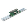 Delock RJ45 2 x Buchse zu 2 x Terminalblock mit Drucktaster für Hutschiene