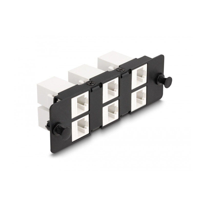 Delock Keystone Adapter Panel 6 Port schwarz