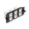Delock Keystone Adapter Panel 6 Port schwarz