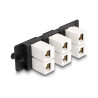 Delock Keystone Adapter Panel 6 Port schwarz