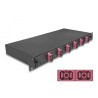 Delock 19″ LWL Spleißbox 6 x SC Duplex OM4 1HE komplett bestückt