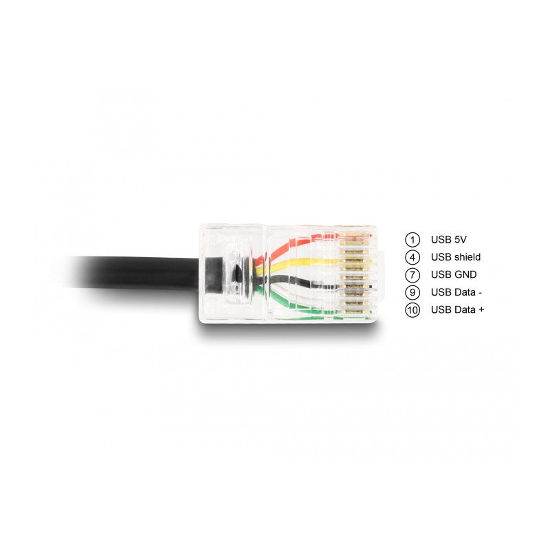 Delock USV Kommunikationskabel USB 2.0 Typ-A zu USB RJ50 2 m