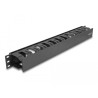Delock 19″ Kabelmanagement Rangierpanel mit 2 Öffnungen 1 HE schwarz Kunststoff