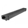 Delock 19″ Kabelmanagement Rangierpanel mit 3 Öffnungen 1 HE schwarz