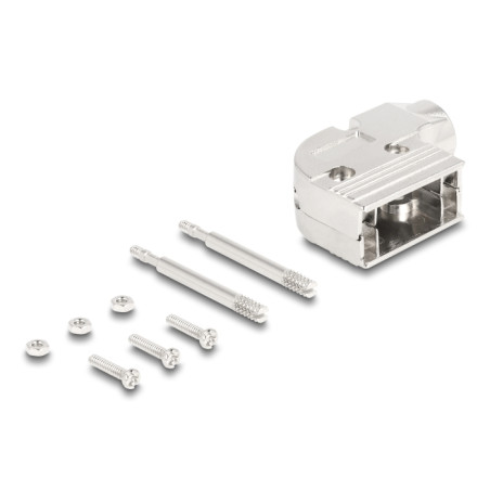 Delock Gehäuse für D-Sub 9 Pin Stecker / Buchse 90° gewinkelt Zinklegierung