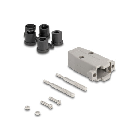 Delock Gehäuse für D-Sub 9 Pin Stecker / Buchse mit Gummidichtungen