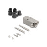Delock Gehäuse für D-Sub 9 Pin Stecker / Buchse mit Gummidichtungen