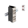Delock Keystone Halterung 8 Port neigbar für Hutschiene oder Wandmontage
