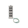 Delock Keystone Halterung 8 Port neigbar für Hutschiene oder Wandmontage